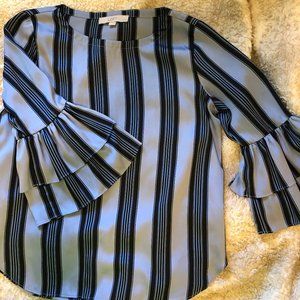 LOFT Silky Striped Blouse